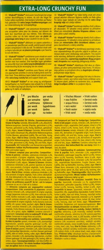 VITAKRAFT Kräcker Trio-Mix - Friandise Pour Perruches 3 VITAKRAFT Kräcker Trio-Mix - Friandise Pour Perruches - Afbeelding 3