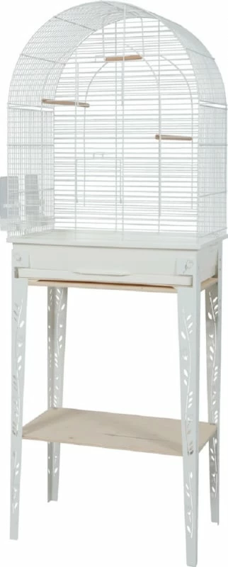 Cage Oiseaux Avec Son Meuble Chic Patio - Blanc - 3 Tailles Disponibles 6 Cage Oiseaux Avec Son Meuble Chic Patio - Blanc - 3 Tailles Disponibles - Afbeelding 6