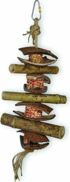 Jouet Pour Oiseau Vadigran Maïs Et Bambou 34cm