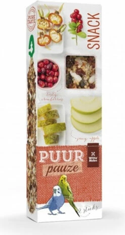 Witte Molen Purr Bâtonnets De Graines Avec Pomme Et églantier Pour Perruches