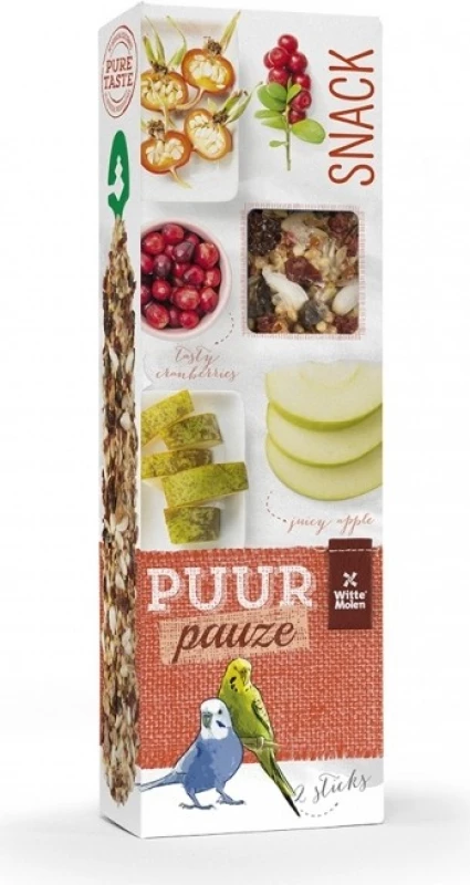Witte Molen Purr Bâtonnets De Graines Avec Pomme Et églantier Pour Perruches 1 Witte Molen Purr Bâtonnets De Graines Avec Pomme Et églantier Pour Perruches