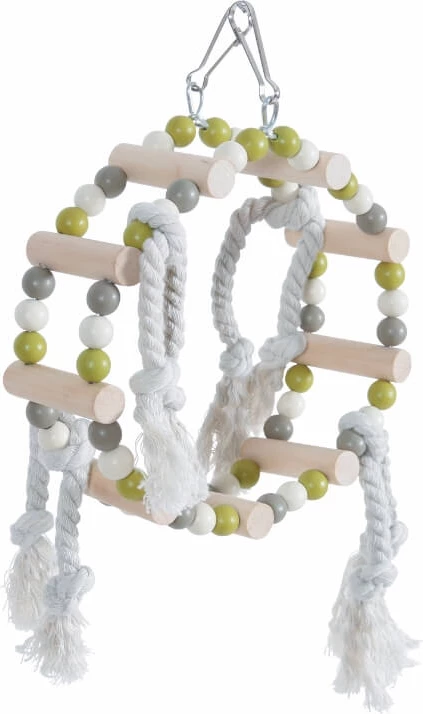 Balançoire Roue Bois + Corde, Coloris Assortis 2 Balançoire Roue Bois + Corde, Coloris Assortis - Afbeelding 2