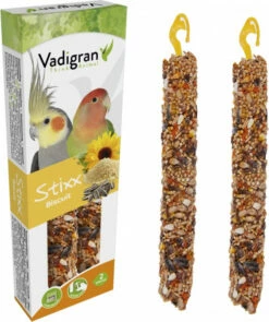 Baguettes à Ronger Vadigran StiXX Perruches Avec Biscuit 115gr