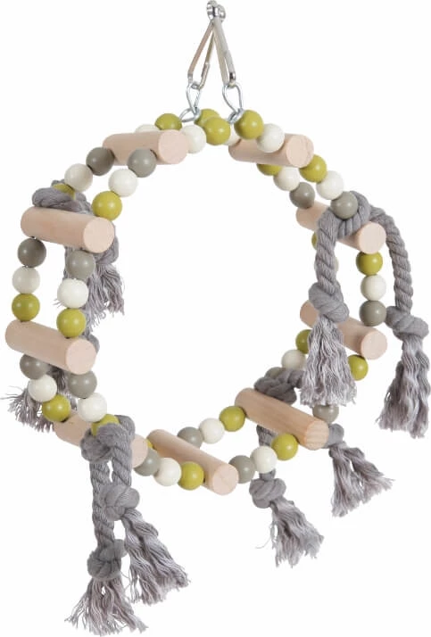 Balançoire Roue Bois + Corde, Coloris Assortis 3 Balançoire Roue Bois + Corde, Coloris Assortis - Afbeelding 3