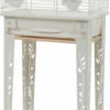 Cage Oiseaux Avec Son Meuble Chic Patio - Blanc - 3 Tailles Disponibles