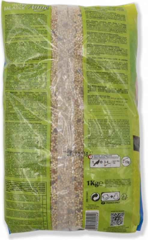 Aimé Nutri'Balance Aliment Complet Pour Tourterelles 5 Aimé Nutri'Balance Aliment Complet Pour Tourterelles - Afbeelding 5