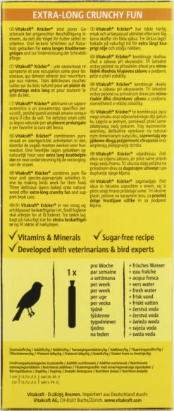 VITAKRAFT Kräcker - Friandise Pour Canaris Miel Sésame - Boîte De 3 Kräckers 5 VITAKRAFT Kräcker - Friandise Pour Canaris Miel Sésame - Boîte De 3 Kräckers -Pet Supplies Verkauf lm 7336c29793a140a811d0c45ce03c1c93a281638874427