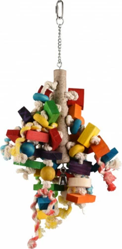 Jouet RAINBOW CHE Flamingo Pour Grande Perruche Et Perroquet 50cm