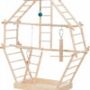 Base De Jeu En Bois Avec échelles Et Balançoire