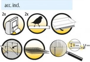 Cage Pliable Pour Oiseau - DOLAK - H38cm 2 Cage Pliable Pour Oiseau - DOLAK - H38cm - Afbeelding 2