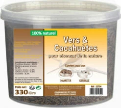 Vers De Farine Et Cacahuètes Pour Oiseaux, Gerbilles, Hamster LIFTLAND